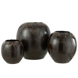 Vaso di fiori in ceramica marrone 50*50*50 cm