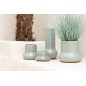 Vaso di fiori in ceramica grigio-blu 21x21x21 cm