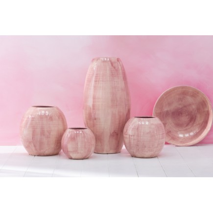 Macetero de cerámica rosa 28*28*27 cm