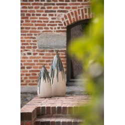 Vase haut peint en céramique 27x27x73 cm