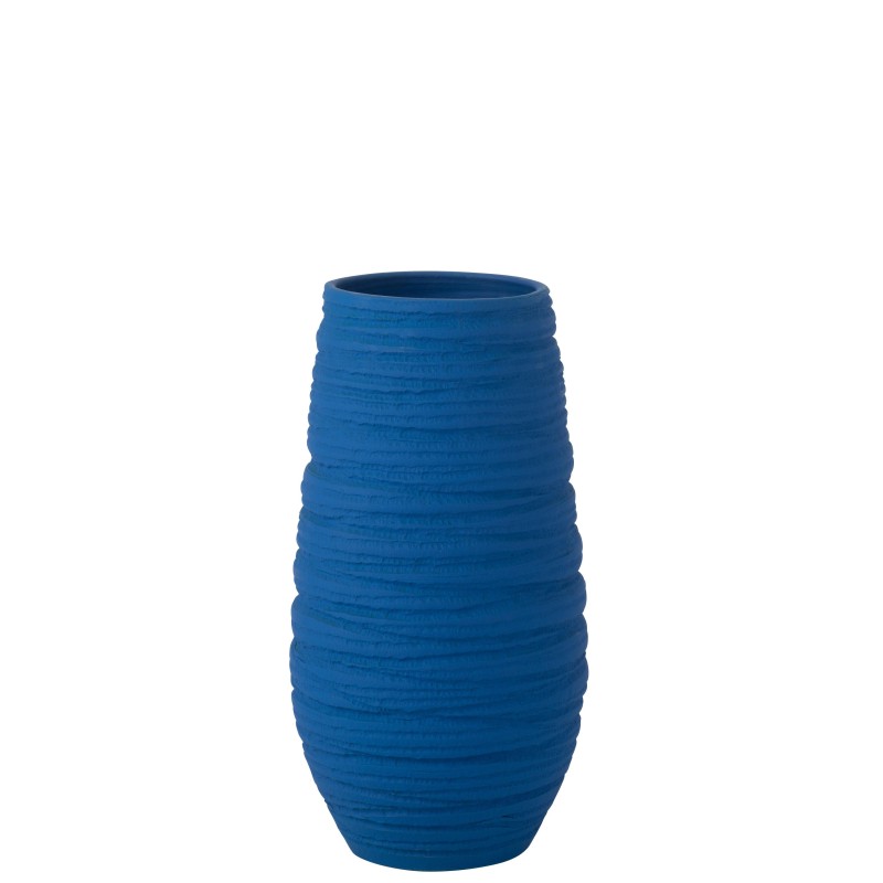 Cache-pot en céramique bleu 28*25*55 cm Cache-pot en céramique bleu 28*25*55 cm