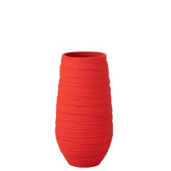 Macetero de cerámica rojo 28*25*55 cm