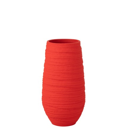 Macetero de cerámica rojo 28*25*55 cm