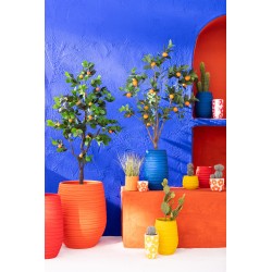 Macetero de cerámica rojo 28*25*55 cm