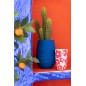 Macetero de cerámica azul 22*19*30 cm Macetero de cerámica azul 22*19*30 cm