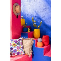 Macetero de cerámica naranja 17*14*14 cm