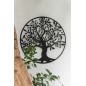 Décoration murale ronde avec arbre en métal noir 89x89cm Décoration murale ronde avec arbre en métal noir 89x89cm