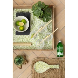Boîte de 8 pailles en bambou naturel H20cm