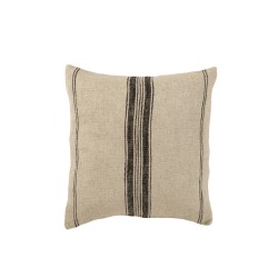 Coussin carré avec lignes en coton multicouleur 45x45x12 cm