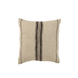 Cuscino quadrato con linee in cotone multicolore 45x45x12 cm