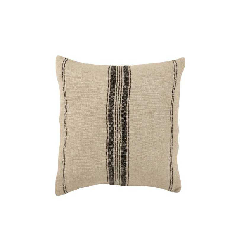 Cuscino quadrato con linee in cotone multicolore 45x45x12 cm Cuscino quadrato con linee in cotone multicolore 45x45x12 cm