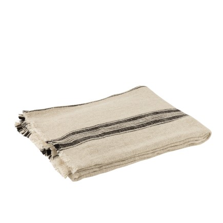 Jeté de lit avec lignes en coton multicouleur 176x130x1 cm