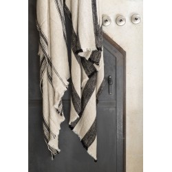 Jeté de lit avec lignes en coton multicouleur 176x130x1 cm