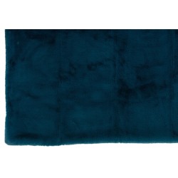 Plaid en polyester pétrole 180x130 cm