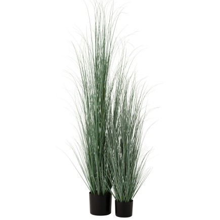 Herbes artificielles dans pot en plastique vert 50x50x180 cm
