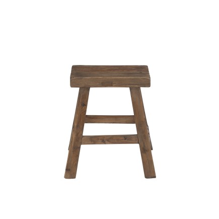 Tabouret en bois marron 41x38x45 cm