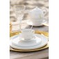 Petite assiette ronde avec rebord en porcelaine blanche D11cm Petite assiette ronde avec rebord en porcelaine blanche D11cm