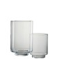Photophore en verre transparent 23x23x35 cm