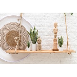 Pot de sansevieria artificiel en plastique vert 10x10x36 cm
