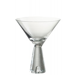 Verre à cocktail en verre transparent 13x13x16 cm