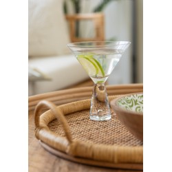 Verre à cocktail en verre transparent 13x13x16 cm