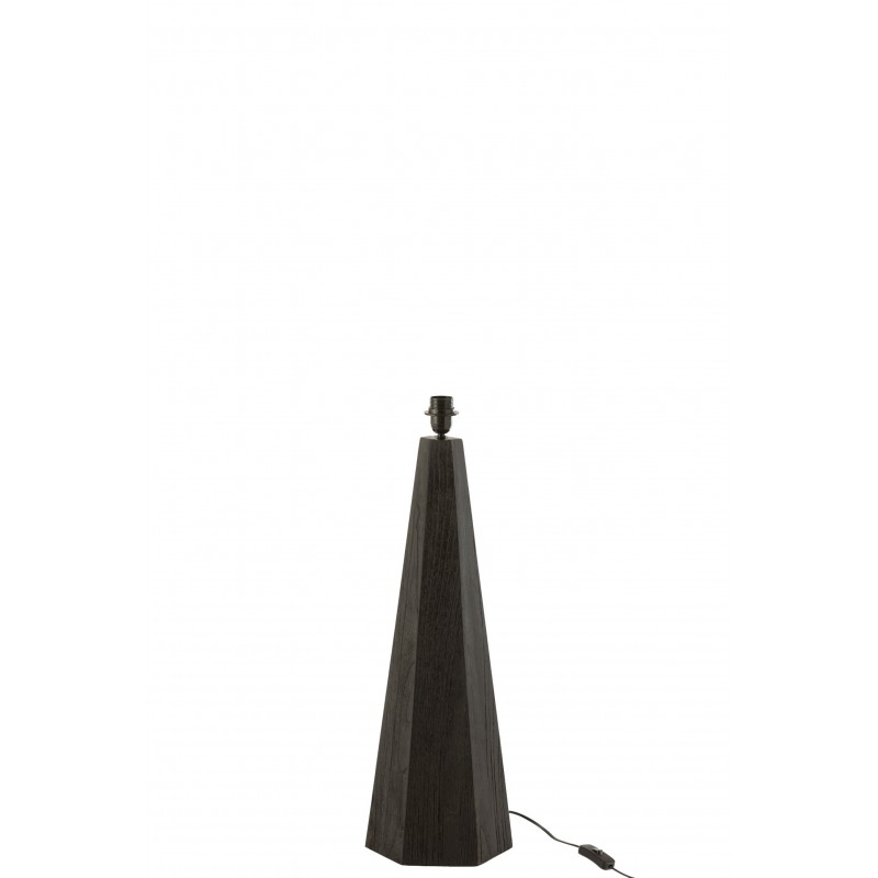 Lámpara de pie octogonal de madera 25x25x70 cm
