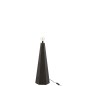 Pied de lampe octogonale en bois noir 25x25x70 cm