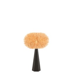 Pied de lampe octogonale en bois noir 25x25x70 cm