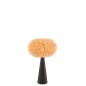 Pied de lampe octogonale en bois noir 25x25x70 cm