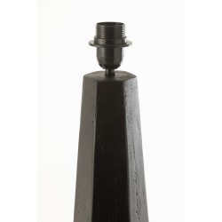 Pied de lampe octogonale en bois noir 25x25x70 cm