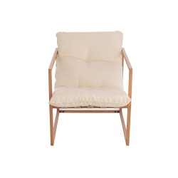 Chaise 1 personne en métal naturel 80x66x81 cm
