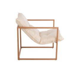 Chaise 1 personne en métal naturel 80x66x81 cm