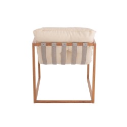 Chaise 1 personne en métal naturel 80x66x81 cm