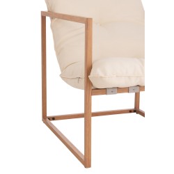 Chaise 1 personne en métal naturel 80x66x81 cm