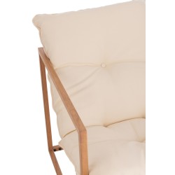 Chaise 1 personne en métal naturel 80x66x81 cm