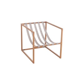 Chaise 1 personne en métal naturel 80x66x81 cm