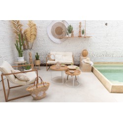 Chaise 1 personne en métal naturel 80x66x81 cm