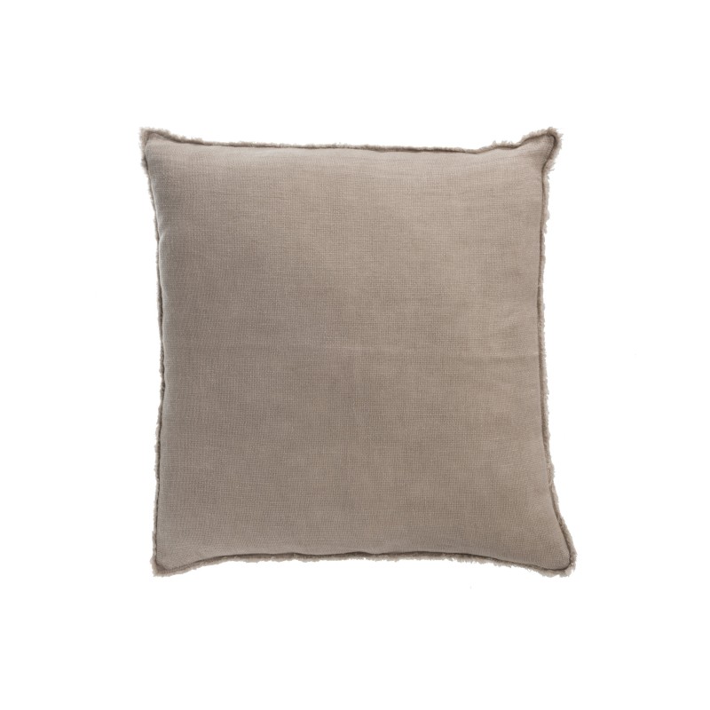 Coussin délavé en lin marron clair 45x45cm Coussin délavé en lin marron clair 45x45cm