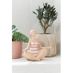Cachepot en bois naturel 20x20x19.5 cm