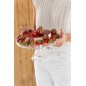 Plat à tarte en verre transparent 27.5x27.5x14 cm Plat à tarte en verre transparent 27.5x27.5x14 cm