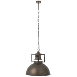 LAMPE SUSPENDUE INDUSTRIELLE METAL GRIS