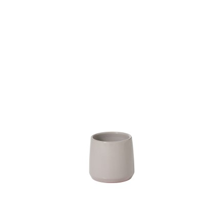 Vaso di fiori rotonda in ceramica grigia 13x15x13cm