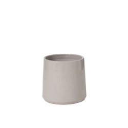 Maceta redonda cerámica gris Alt. 22