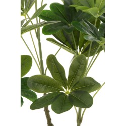 Pachira en pot en plastique vert 27x27x110 cm