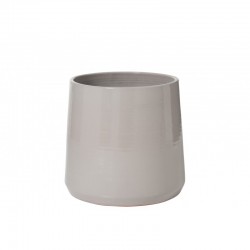 Cachepot de cerámica gris de 35x35x32 cm