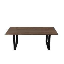 Pieds de table en métal noir 86x10x13 cm