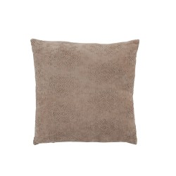 Coussin carré en coton marron 45x45cm