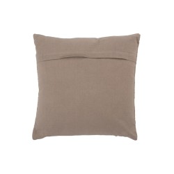 Coussin carré en coton marron 45x45cm