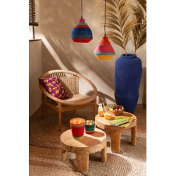 Tapis rond tressé en zostère naturel 120x120x1 cm