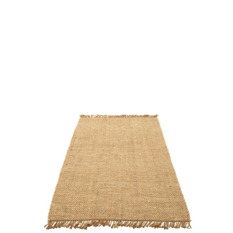 Tapis rectangulaire tricot en textile naturel 243x162x2 cm Tapis rectangulaire tricot en textile naturel 243x162x2 cm